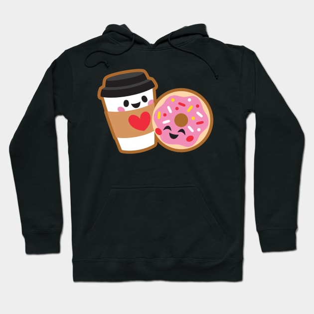 Coffee and Donut Buddies Hoodie by KarmicKal